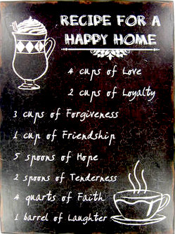 happy home wall plaque